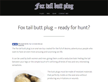 Tablet Screenshot of foxtailbuttplug.com